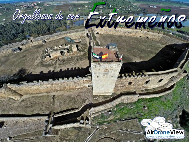 Orgullosos de ser Extremeños air drone view www.airdroneview.com orgullo extremeño extremadura empresa drones badajoz caceres merida medellin castillo ruinas teatro romano