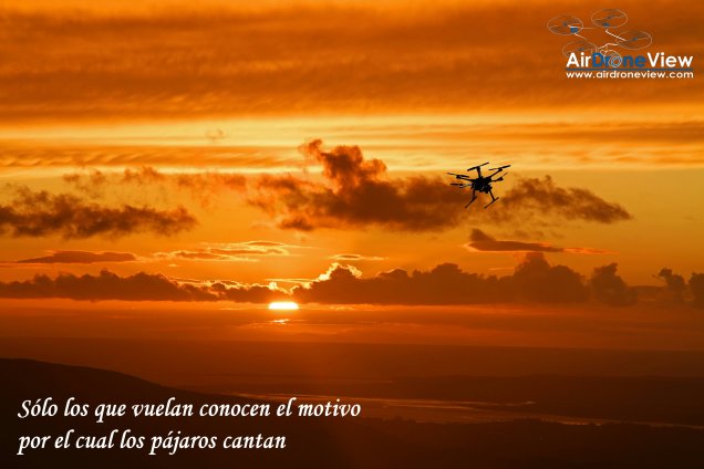 solo los que vuelan air drone view www.airdroneview.com drone flying sunset puesta de sol wallpaper dron rpa uav1