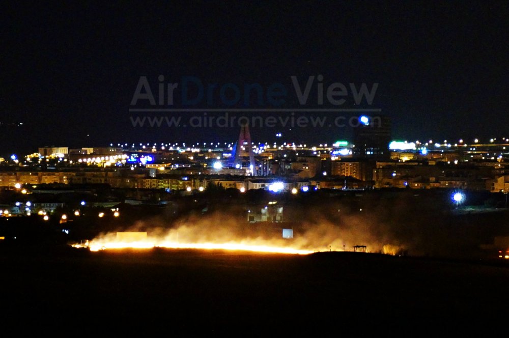 Incendio San Juan 2015 badajoz fuegos artificiales fuego vaguadas barriada de llera hoy noticia air drone view www.airdroneview.com 3a