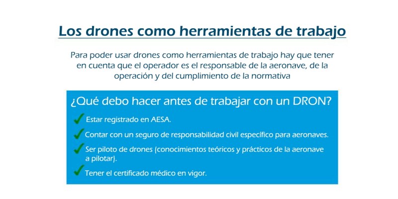 Nuevo follleto informativo de AESA: Los Drones como Herramienta de&nbsp;Trabajo