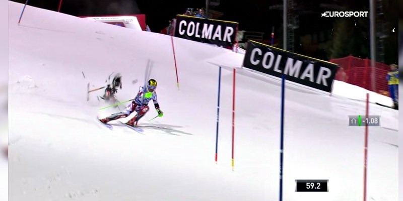 Un dron casi cae sobre el esquiador Marcel&nbsp;Hirscher