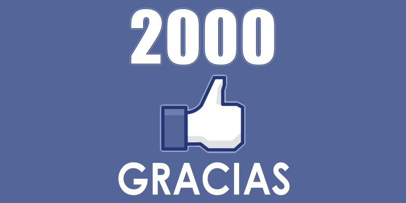 ¡Hemos alcanzado los 2000 seguidores en&nbsp;Facebook!