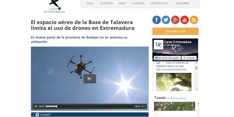 Entrevista a Air Drone View en Canal Extremadura&nbsp;Radio