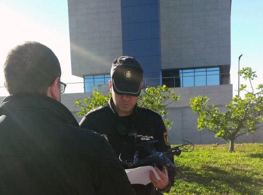 La Policía Nacional derriba un dron que sobrevolaba la comisaría de&nbsp;Castellón