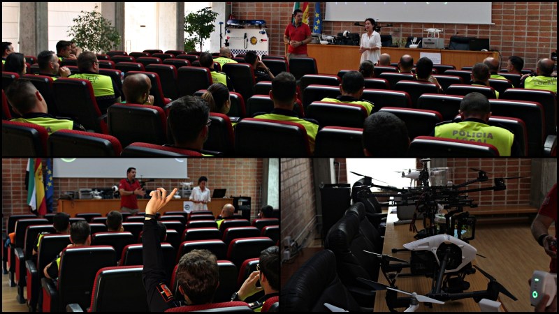 Charla de Air Drone View en la Academia de Seguridad Pública de Extremadura durante las jornadas formativas «Actuación Policial&nbsp;RPAS»
