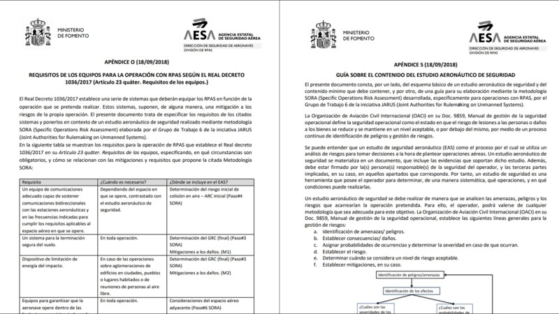 AESA publica hoy los apéndices O y&nbsp;S