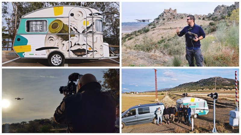 Filmando a la Caravana de Cine por&nbsp;Extremadura
