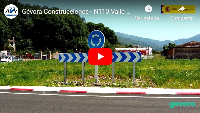 Vídeo de las obras de la N110 en el Valle del Jerte para Gévora&nbsp;Construcciones