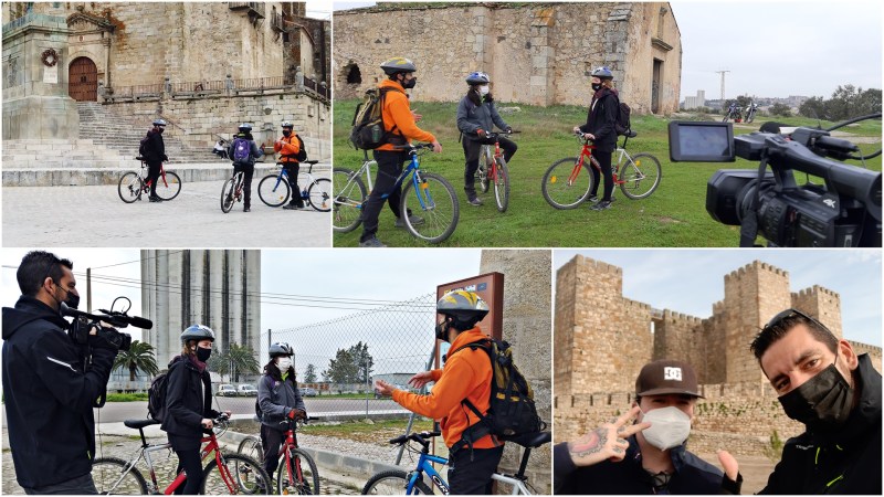 De rodaje en Trujillo para vídeo de&nbsp;ruta