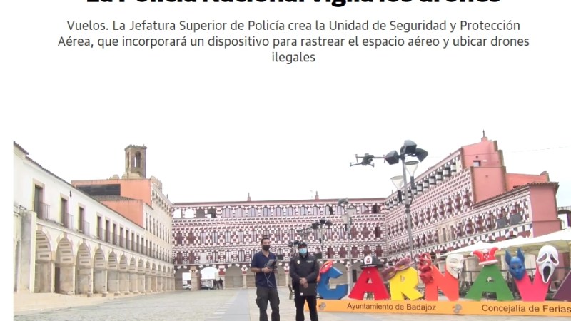 La Policía Nacional vigila los&nbsp;drones