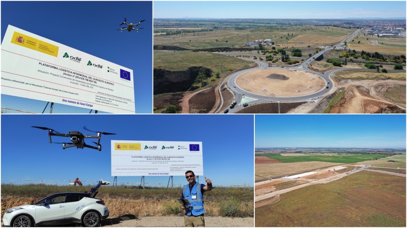 Grabando en la Plataforma Logística de&nbsp;Badajoz