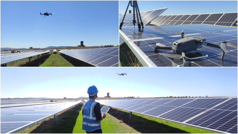 Grabando en Planta Solar en&nbsp;Cáceres
