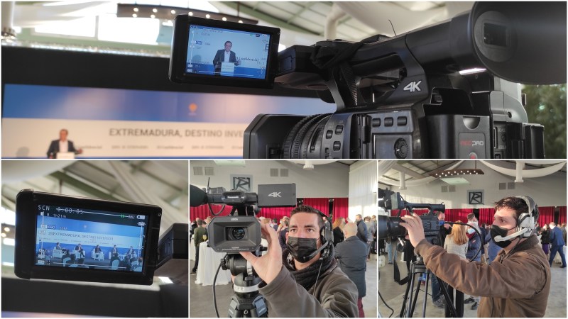 Realización de streaming en evento «Extremadura, destino inversor» para El Confidencial, junto a&nbsp;Dimentia