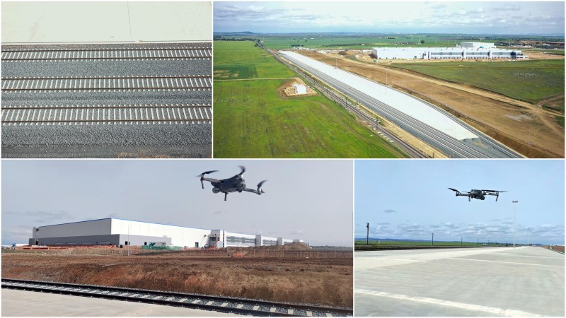 Grabación de la construcción de la plataforma logística de&nbsp;Badajoz